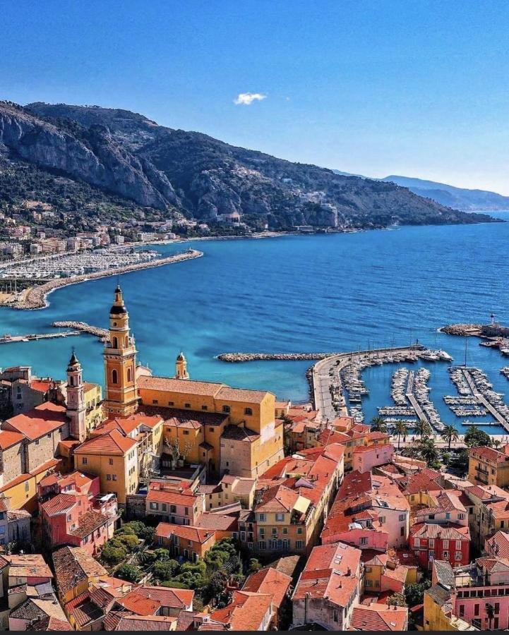 Le Vigia-Vue Mer-Terrasse-Climatisation-Parking Menton Exterior foto