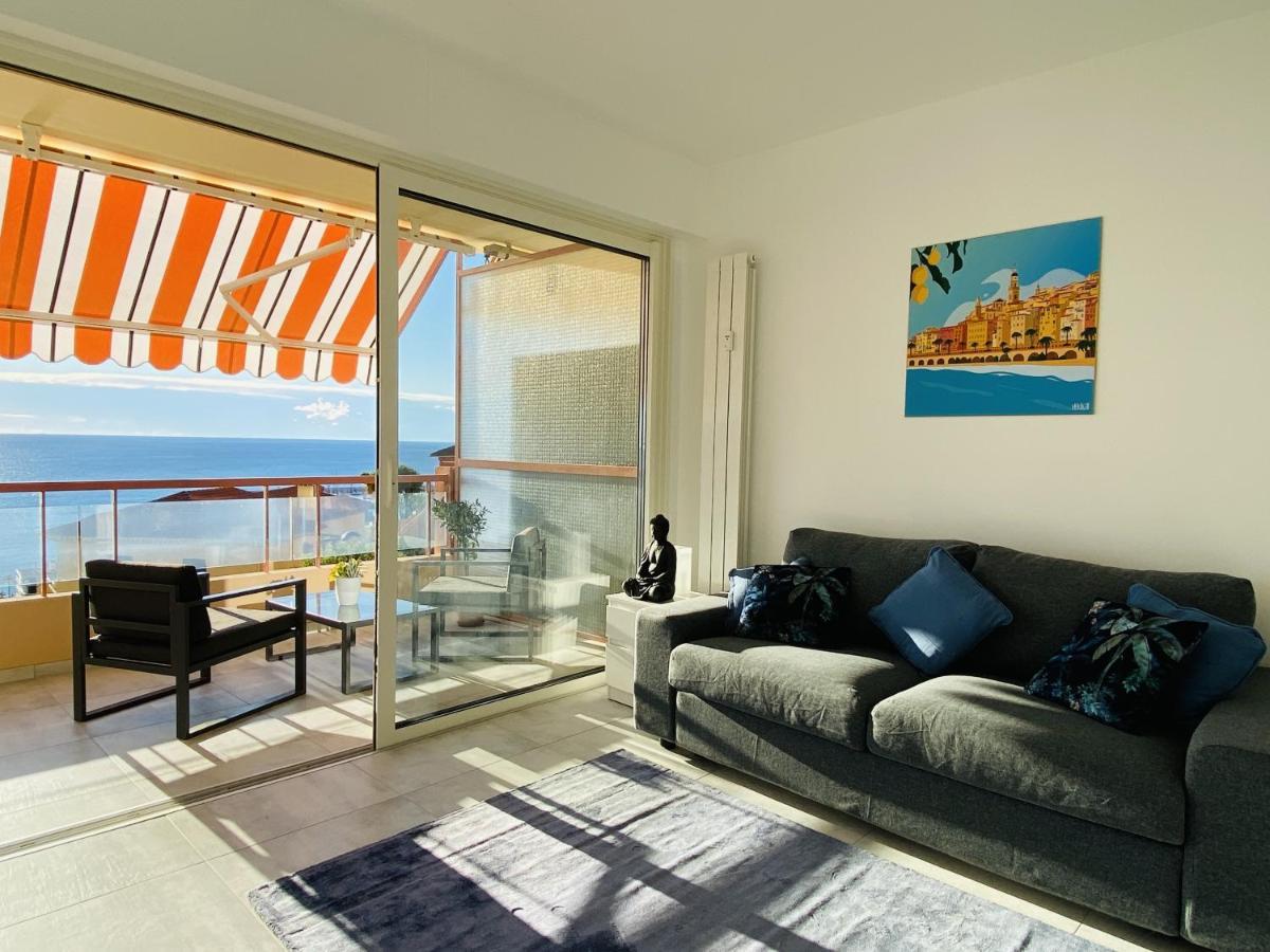 Le Vigia-Vue Mer-Terrasse-Climatisation-Parking Menton Exterior foto