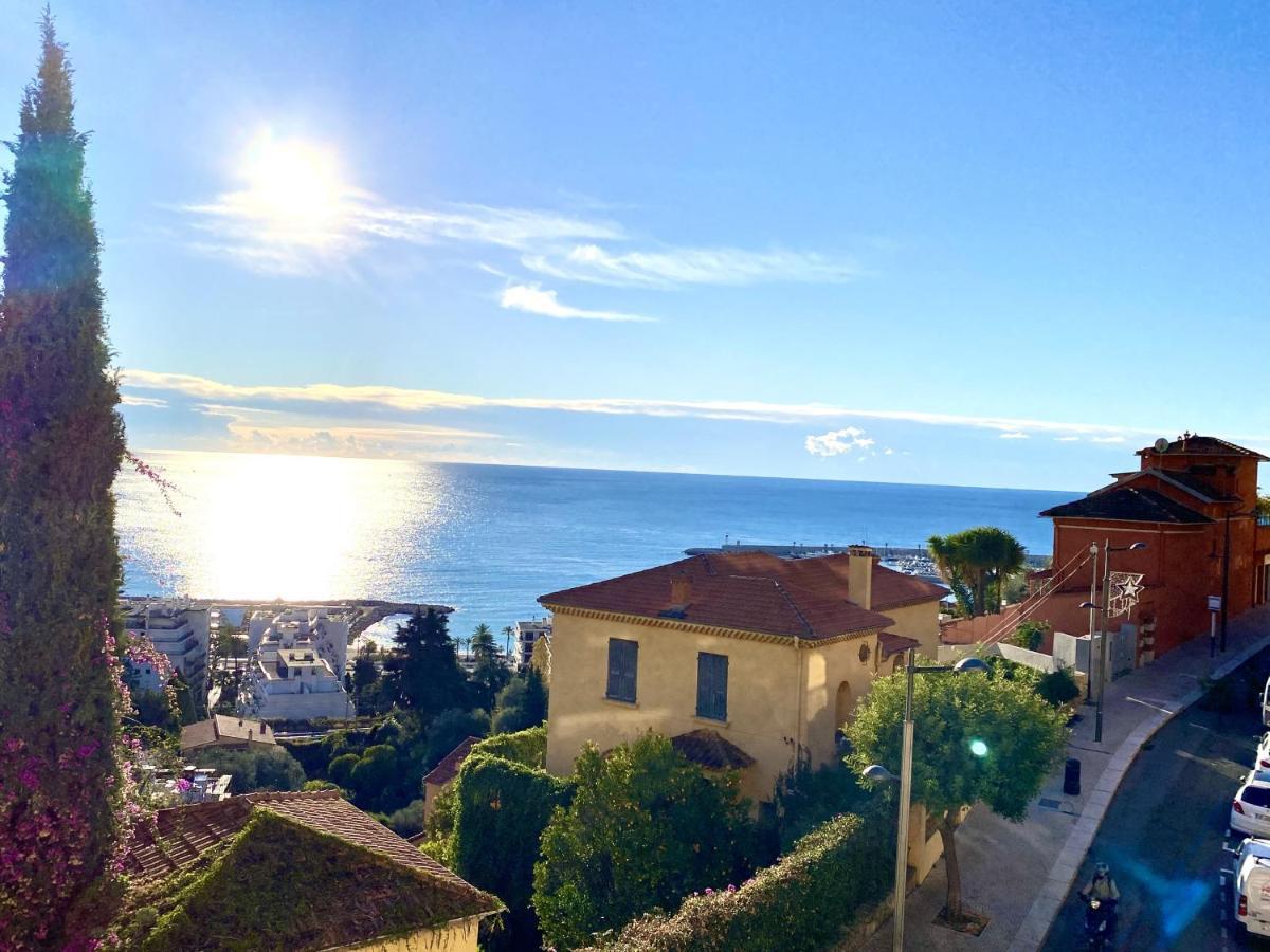 Le Vigia-Vue Mer-Terrasse-Climatisation-Parking Menton Exterior foto