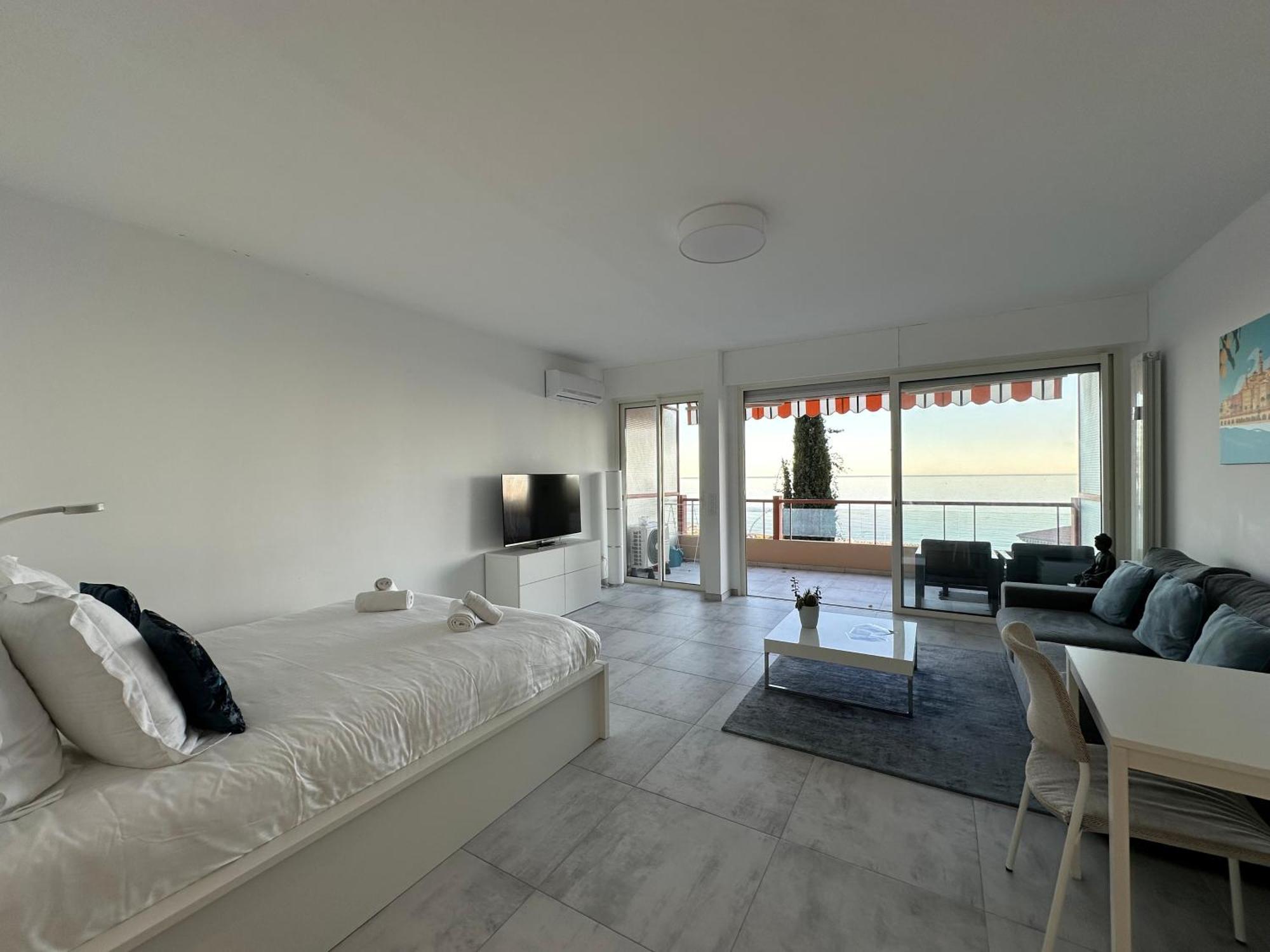 Le Vigia-Vue Mer-Terrasse-Climatisation-Parking Menton Exterior foto